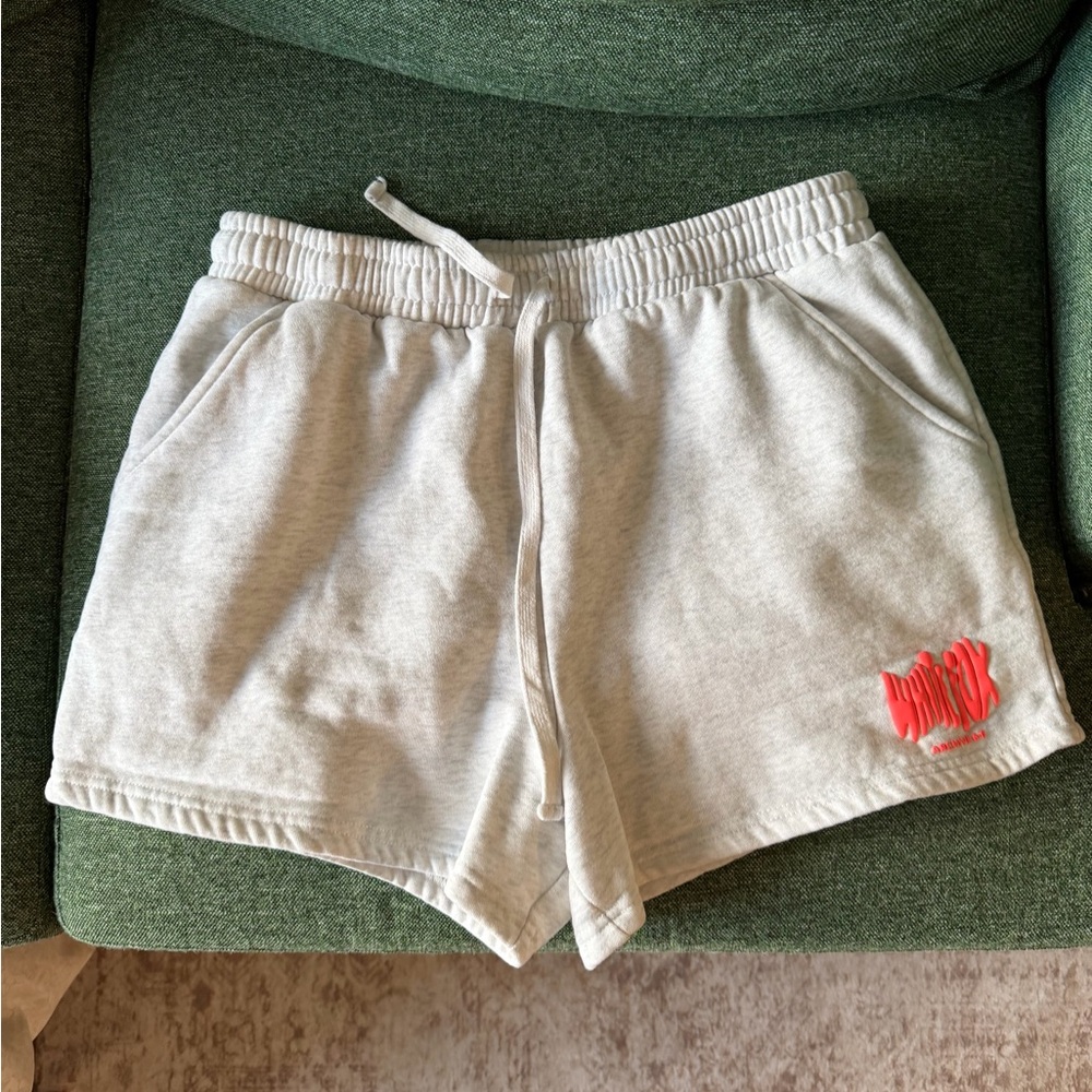 Gray White Fox Shorts